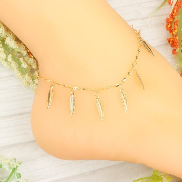 "Handmade Anklet – Elegant & Delicate Jewelry for Women | UNVRC1160 - Picture 8 of 10